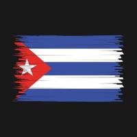 Kuba flaggborste vektor