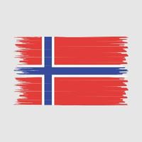 Norwegen Flagge Pinsel vektor