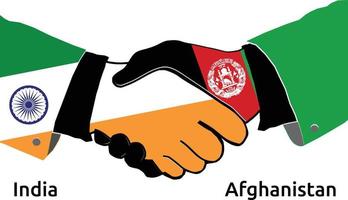 Indien-Handschlag mit Afghanistan beste Verwendung für Unternehmen oder Projekte vektor