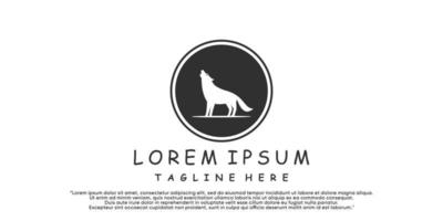 lorem ipsum logotyp design illustration Varg premie vektor