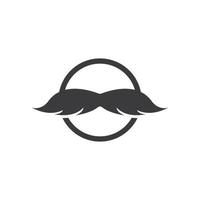 mustasch logotyp mall vektor