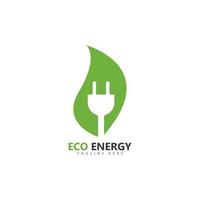 eco energi logotyp mall vektor ikon illustration