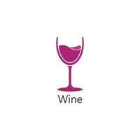 Wein-Logo-Design-Vorlage. Vektor-Illustration vektor