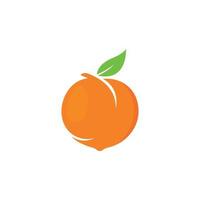 satz von pfirsichfrucht logo vektor symbol konzept illustration
