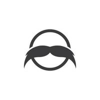 mustasch logotyp mall vektor