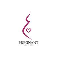 Logo-Vektorsymbol für schwangere Frauen vektor