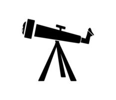 teleskop svart ikon. astronomi enhet.. vektor