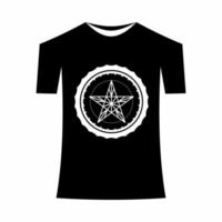 Dean-T-Shirt-Design hat einen Sternvektor im Inneren als Illustrationsmodell eps vektor