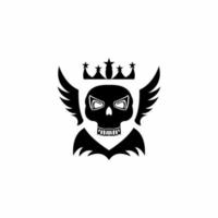 schwarze Totenkopf-Logo-Vektor-Eps-Datei kostenlos vektor