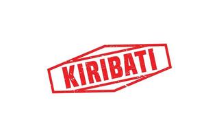 kiribati stämpel sudd med grunge stil på vit bakgrund vektor