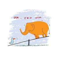 niedliche lustige elefant cartoon tier symbol charakter vektor illustration.