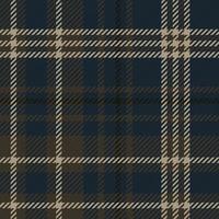 Retro dunkelblaues und braunes Tartan-Plaid-Muster. Textur aus Plaid, Tischdecken, Kleidung, Hemden, Kleidern, Papier, Bettwäsche, Decken und anderen Textilprodukten vektor