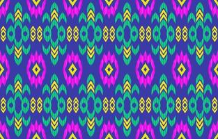 Ethno-Ikat-Stoffmuster. geometrischer Stammes-Vintage-Retro-indischer Navajo-Aztekenstil. Design zum Dekorieren von Hintergrund, endloser Textur, Stoff, Kleidung, Textil, Stickerei, Teppich. Vektor-Illustration. vektor