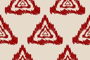 etnisk ikat sömlös mönster i stam. aztec geometrisk prydnad skriva ut. tyg triangel mönster. vektor