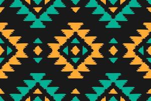 etnisk ikat sömlös mönster i stam. amerikansk, mexikansk stil. aztec geometrisk prydnad skriva ut. vektor