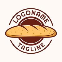 Baguette-Logo-Vorlage, geeignet für Restaurant, Bäckerei und Café vektor