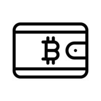 bitcoin plånbok vektor illustration på en bakgrund.premium kvalitet symbols.vector ikoner för begrepp och grafisk design.