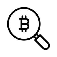 suche bitcoin-vektorillustration auf einem hintergrund. hochwertige symbole. vektorsymbole für konzept und grafikdesign. vektor