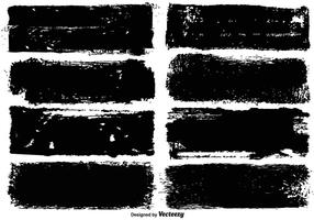 Vector Black Grunge Paint Banner