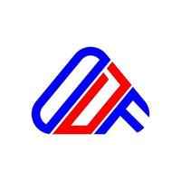 Odf Letter Logo kreatives Design mit Vektorgrafik, Odf einfaches und modernes Logo. vektor