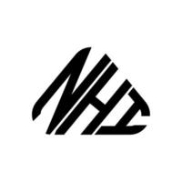 nhi brev logotyp kreativ design med vektor grafisk, nhi enkel och modern logotyp.