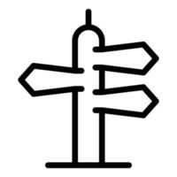 Stadtrichtungsanzeiger-Symbol, Umrissstil vektor