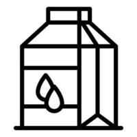 Bauernhof-Öko-Milch-Symbol, Umrissstil vektor