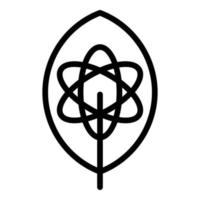 Eco-Blatt-Weltsymbol, Umrissstil vektor