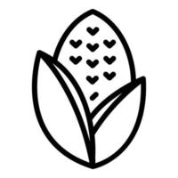 majs växt ikon, översikt stil vektor