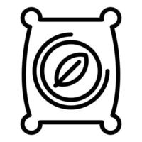 eco spannmål säck ikon, översikt stil vektor