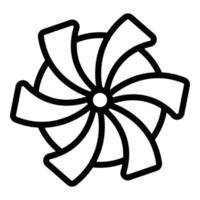 hydro kraft termisk väderkvarn ikon, översikt stil vektor