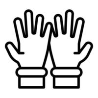 Symbol für medizinische Handschuhe, Umrissstil vektor