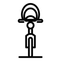 Baby-Fahrrad-Plastiksitz-Symbol, Outline-Stil vektor