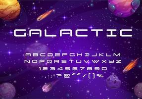 space font techno-schrift, futuristisches alphabet vektor