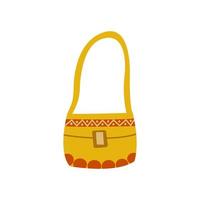 Damen stylische Damen Boho Handtasche. Vektor handgezeichnet isoliert