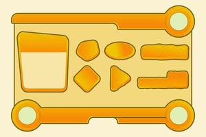 ui utrustning - spel mall med gul Färg. vektor