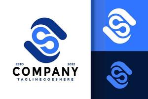 Buchstabe s Infinity Business Logo Design Vektor Illustration Vorlage