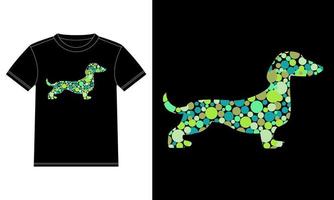 dachshund international dot day hundeliebhaber geschenke t-shirt designvorlage, autofensteraufkleber, pod, cover, isolierter schwarzer hintergrund vektor