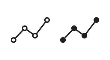 Liniendiagramm-Symbolvektor. Wachstumsdiagramm-Zeichensymbol vektor