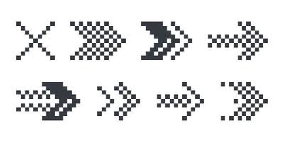 pixel pilar. pilar pixel konst. pilar ikoner begrepp. pilar riktning. vektor illustration