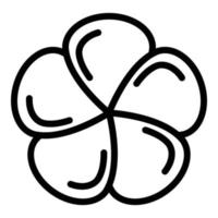 Plumeria-Symbol, Umrissstil vektor