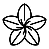 Plumeria-Baum-Symbol, Umrissstil vektor