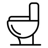 lägenhet toalett ikon, översikt stil vektor