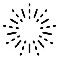 Geburtstagsfeuerwerk-Symbol, Umrissstil vektor