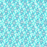 Nahtloses Muster der geometrischen blauen Rautendreieckform auf glühendem blauem und weißem Hintergrund. verzierte Linie Stoff nahtlose Muster Vektor modernes Retro-Design für Textilien, Tapeten, Kleidung, Hintergrund.