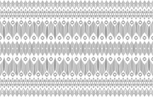 ikat etnisk tyg mönster på silver- bakgrund. geometrisk stam- årgång retro indisk navajo aztec stil. design för dekorera bakgrund, ändlös textur, tyg, Kläder, textil, vektor illustration