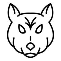 Husky-Wolf-Symbol, Umrissstil vektor