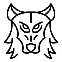 Wildwolf-Symbol, Umrissstil vektor