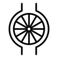 pump station ikon, översikt stil vektor