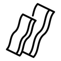 bacon botad ikon, översikt stil vektor